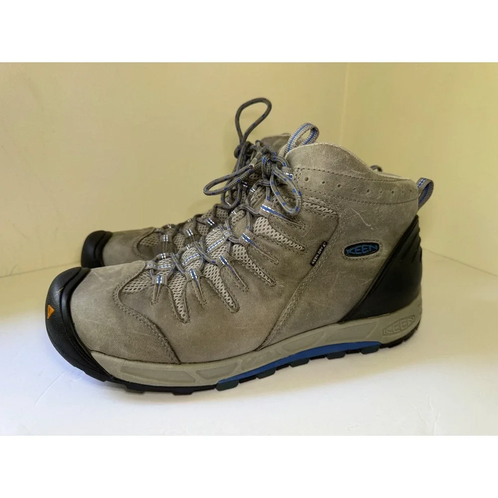 Keen Waterproof Hiking Boots Mens 13 Grey Leather Gorpcore 1007910 Keen.Dry
